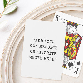 Skrift med vintage skrivmaskinsstil anpassad medde casinokort