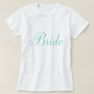 Skrift Typografi Mintgrön "Brud" T-shirt