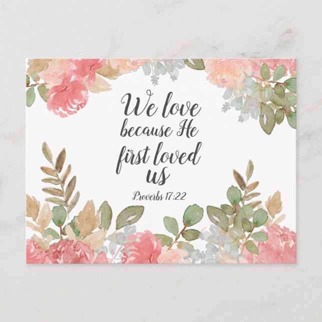 Skriftens Ordspråk 17:22 Vykort (Framsida)