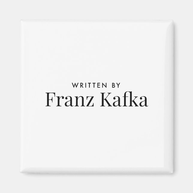 Skriftlig av Franz Kafka Magnet (Framsidan)