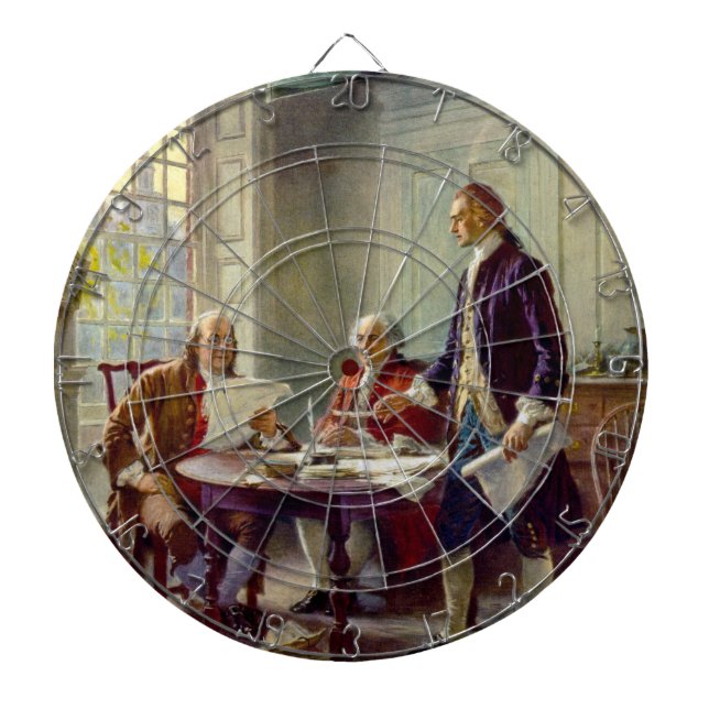 Skriftlig förklaring om oberoende (USA) Darttavla (Framsidan)