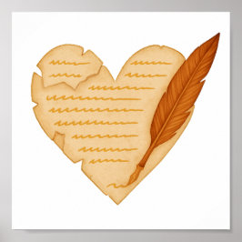 Skriftlig över hela hjärtat poster