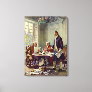 Skriftlig självständighetsförklaring 1776 canvastryck