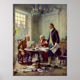 Skriftlig självständighetsförklaring 1776 poster