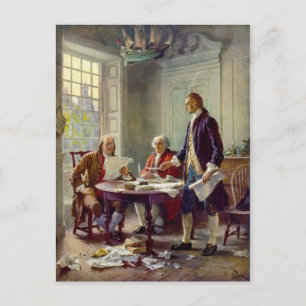 Skriftlig självständighetsförklaring 1776 vykort
