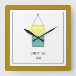 SKRIFTLIG. - Vägglås av Poet Adiela Akoo Fyrkantig Klocka