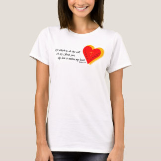 Skriftligt på min hjärta t-shirt