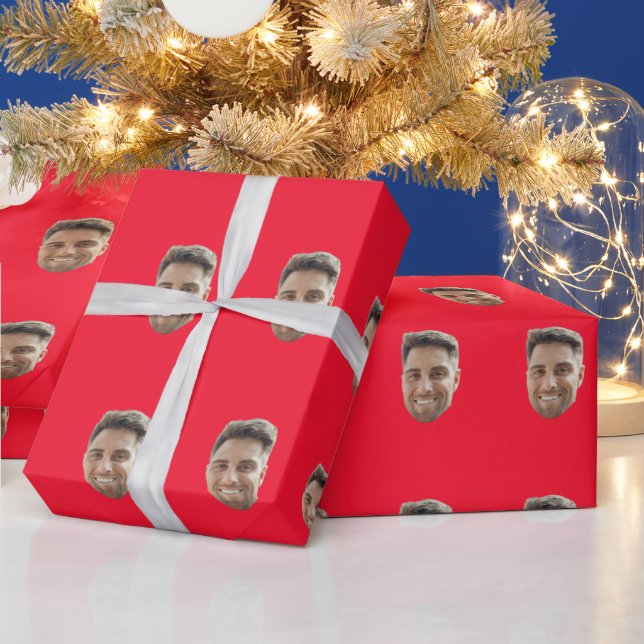 Skriftligt presentpapper med anpassat ansikte (Helgdagar)