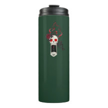 Skrigande Skalle Ljus Rose Gotisk Termisk Tumbler