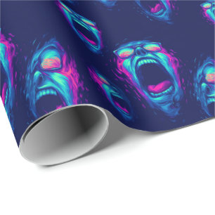 Skrik av förtvivlan - Trippig skräckneon Presentpapper