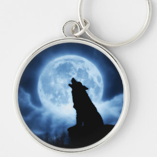 Skrik av natten Keychain Rund Silverfärgad Nyckelring