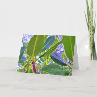 Skrik där går ett annat Rubber träd Helgkort