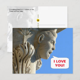 Skrik det högt! - Torn i Pisa, Italien -  Vykort