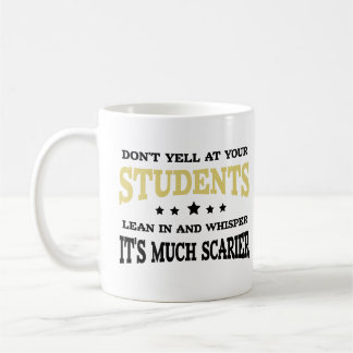 Skrik inte på din Studenter Coola Sarcastic Lärare Kaffemugg
