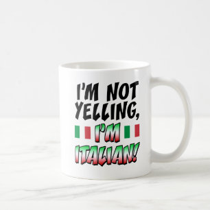 Skrika inte den italienska muggen för I-förmidda Kaffemugg