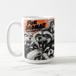 Skrikande ansikten i svartvit zinfinsk konst kaffemugg
