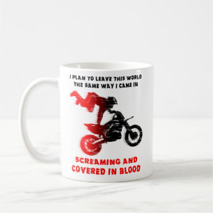 Skrikande Blod Dirt Bike Motocross Mugg