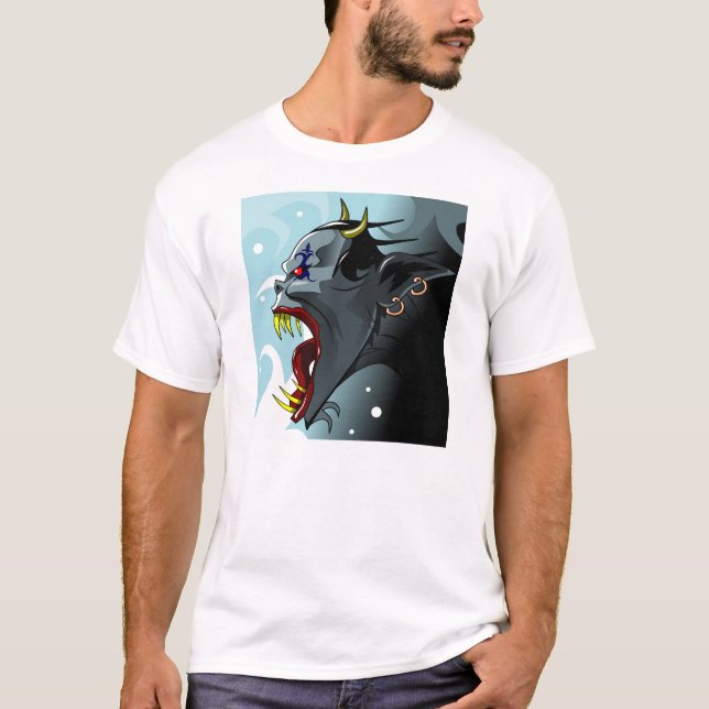 Skrikande Demon T-Shirt (Framsida)