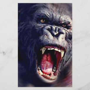 Skrikande gorilla brevpapper