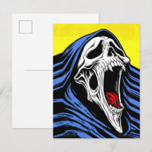 Skrikande Helvetes Skalle Pop Art Huva Skräck