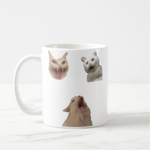 Skrikande Katt Set Roligt Memo för Kattälskare Mug Kaffemugg