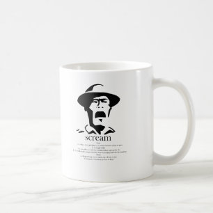 skrikande man med definition kaffemugg