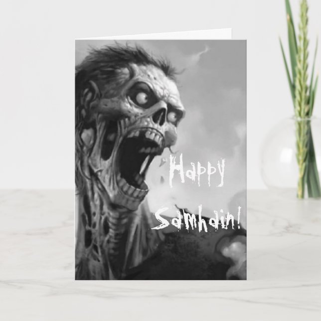skrikande zombie kort (Framsida)