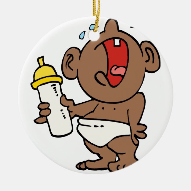 skrikbebisflaska julgransprydnad keramik (Framsidan)