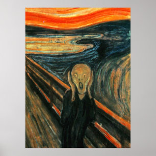 Skriket Munch Modern Konst Abstrakt Poster