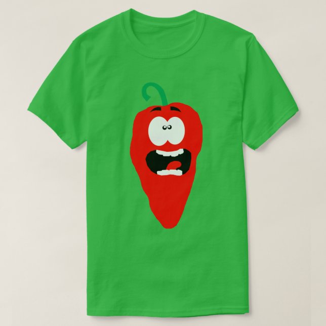Skrikig glödhet Chilipeppar T Shirt (Design framsida)