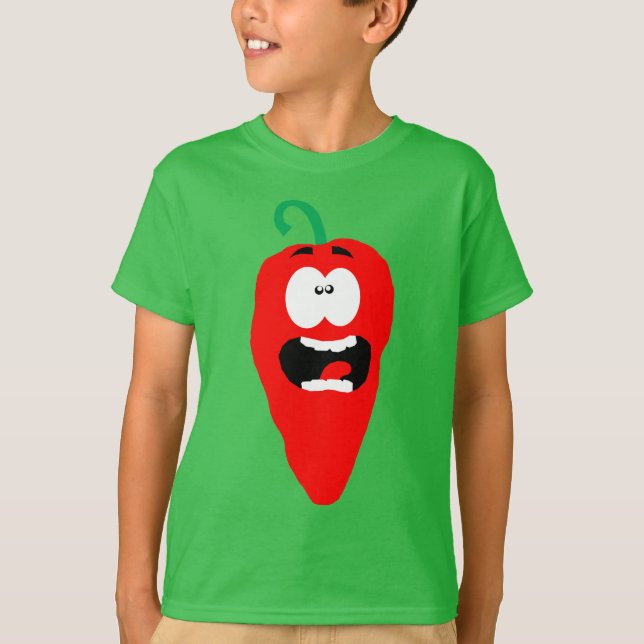 Skrikig glödhet Chilipeppar Tee Shirt (Framsida)