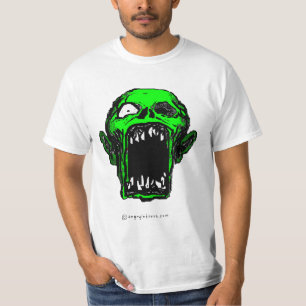Skrikig grön ZombieT-tröja T Shirt