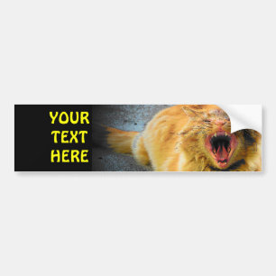 Skrikig kattplus din text bildekal