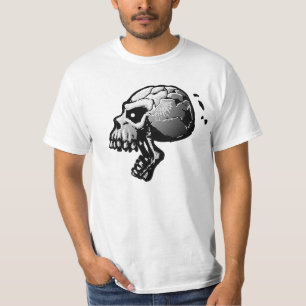 Skrikig T-tröja för skalle B&W Tee