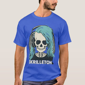 Skrilleton Halloween roligt T Shirt