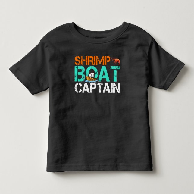 Skrimp Boat kapten Funny Boating Seafood Gift T Shirt (Framsida)