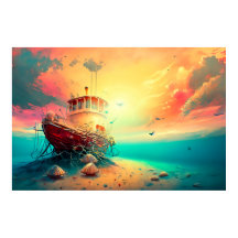 Skrimp Boat vid Sunset