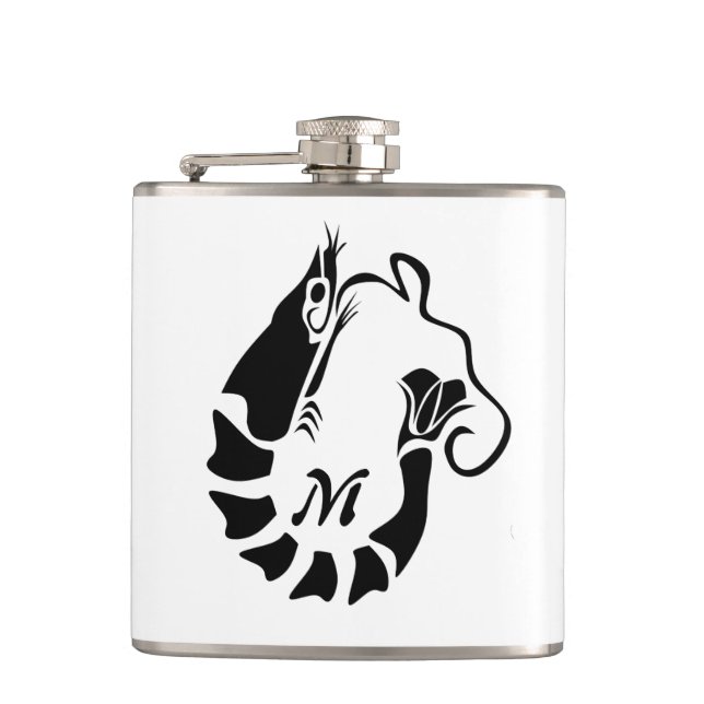 Skrimp Monogram i Black Stencil Stil Fickplunta (Framsidan)