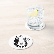 Skrimp Monogram i Black Stencil Stil