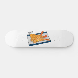 Skrimp tempura-tecknad illustration mini skateboard bräda 18,5 cm