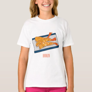Skrimp tempura-tecknad illustration t shirt