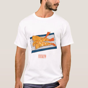 Skrimp tempura-tecknad illustration t shirt