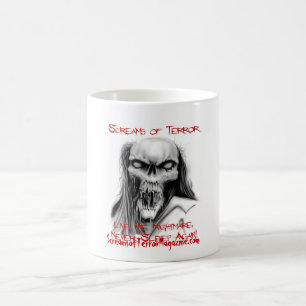 Skrin av skräckmuggen kaffemugg