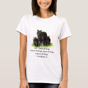 Skript 1 Corinthians 13:4 Kärlek är T Shirt