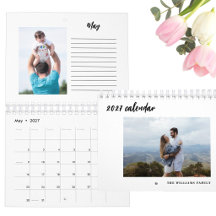 Skript 2027 Anpassad Fotokalender med Anteckningss