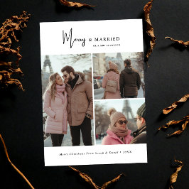 Skript 3 Photo Merry och Married julfoto Julkort