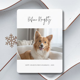 Skript Definiera Naughty Jul Hund Pet Photo Julkort