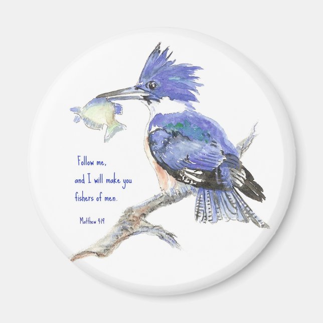 Skript, fiskare i Manar, inspirationslyftande Magnet (Framsidan)