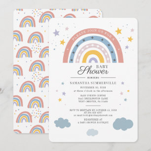 Skript för bakgrundsfärg för regnbåge, vattenfärg inbjudningar