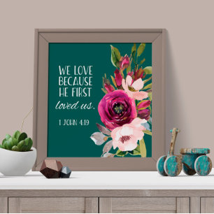 Skript för Blommigt av dubbelriktad psalm Poster